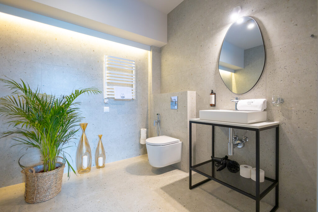 Remont łazienki nowoczesne płytki gresowe